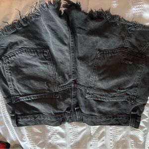 We The Free Charcoal Denim Shorts